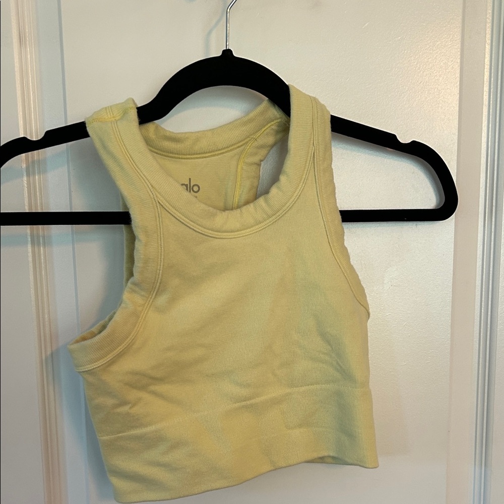 ALO Yoga Light Yellow Tank Top 5.
